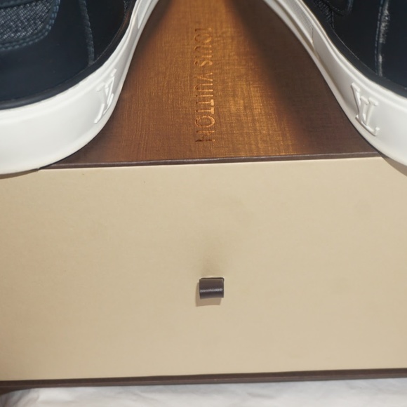 Louis Vuitton Mid-Top Sneaker Navy Blue Lth/ Denim - Picture 7 of 8